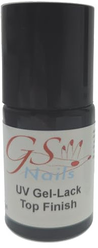 GS-Nails LED UV Top-Finish Nagellack Gellack Überlack Glanz-Lack und Finish-Gel, dünnviskos, klar, 15 ml, UV geeignet, LED geeignet