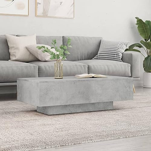 LumFurni Table Basse Table de Salon Gris béton 100x49,5x31 cm Bois d'ingénierie