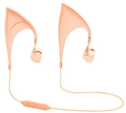 DIWUCXCA Auriculares Bluetooth para el diseño de Orejas de Elfo de Tono de Piel marrón de Cosplay con conexión Cableada de 3.5 mm y micrófono(Bluetooth Skin)