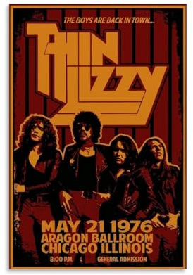 RYTRHNCV Dünnes Poster Lizzy Poster, ästhetischer Leinwand-Kunstdruck, Heimdekoration für Schlafzimmer, Wohnzimmer, 30 x 45 cm, ungerahmter Stil