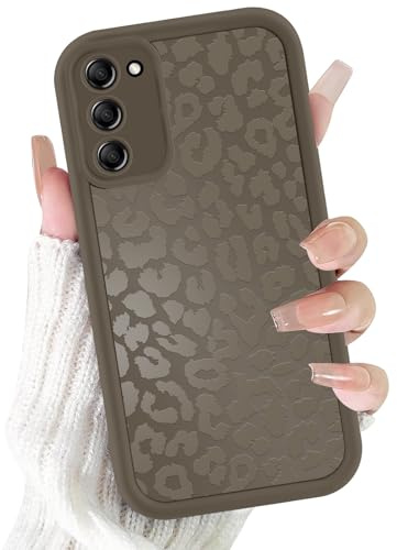 ZhuoFan Handyhülle für Samsung S20 FE 5G/S20 Lite/S20 Fan Edition hülle 6,5”,Aesthetic Leopard Muster Braun Matte Sommer Design Schutzhülle Silikon Case Mädchen Stoßfest Kameraschutz Bumper Cover,05