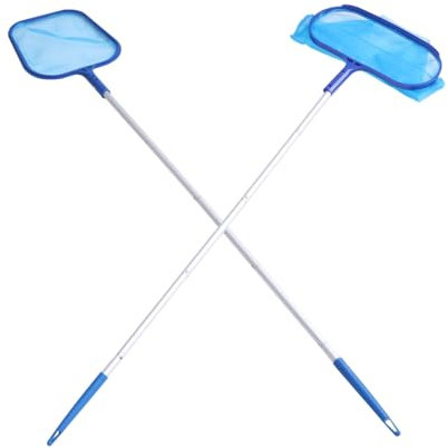 Toyvian 1Ensemble Filets de Nettoyage de Tige Aluminium pour Éliminer Débris de Étang Aquarium