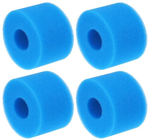 QWORK® 4 Piezas Esponja de Filtro para Piscina, Compatible con Tipo S1, para Piscina, Acuario y SPA