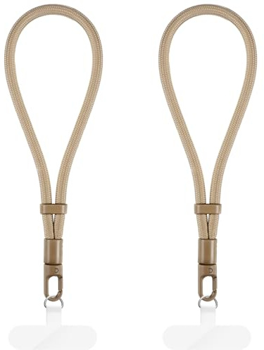 LXUEJIE 2 Stück Handykette Kurz, Verstellbar Handyanhänger Handgelenkriemen 20cm Handykette Handgelenk Mit Ultradünnem 6cm Patch Für Schlüssel Kamera Handy