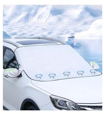 AAXgy Protector Parabrisas Magnético para Renault Twizy 2012-2020 2021 2022 2023 2024 2025, Funda 4 Estaciones, Antihielo para Nieve Y Hielo & Parasol contra Sol UV -Fácil De Instalar