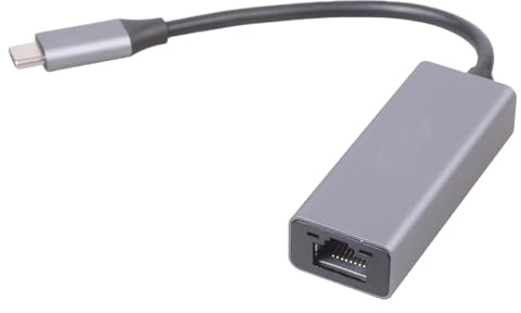 Fazvncv Adaptateur USB C vers RJ45 Ethernet 10 Gbit/s Port Gigabit en aluminium Transfert de données rapide pour ordinateur portable PC