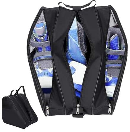 Eiskunstlauf Tasche Sporttaschen Rucksack mit DREI Fächern | Großvolumige Aufbewahrungstasche für Schlittschuhe für Pendeln Wettkampf Reisen Fitness Outdoor Flugzeug Alltag Wettbewerb