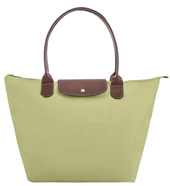 dassymia Tote Bag for Women Foldable Shoulder Bag Nylon Weekend Hobo Handbag, Pistachio
