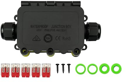 kabelmeister IP68 Abzweigdose, 2-Wege, werkzeuglose Kabelverbindung, wasserdichte Kabelanschlussdose/Verteilerdose