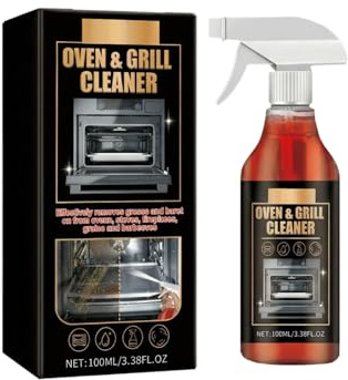 Oven Cleaner Heavy Duty,Grill & Barbecue Cleaner, Heavy Duty Oven Cleaner & Degreaser, Removes Baked On Food and Burnt-In Grease Fast, for Ovens, Barbecues, Grills, Racks & Trays (1set) (1PCS)
