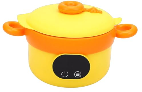 Sonew Tazón Calentador de Alimentos Eléctrico Inalámbrico Portátil 470 ml Acero Inoxidable 304 Aislado Calefacción USB Rápida Ideal para Bebés Adultos y Viajes Amarillo