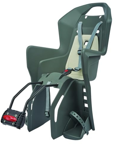 FISCHER Fahrrad Kindersitz | bis 22kg Körpergewicht | Rahmenschnellbefestigung | 3-Punkt-Sicherheitsgurt | ergonomische Sitzschale