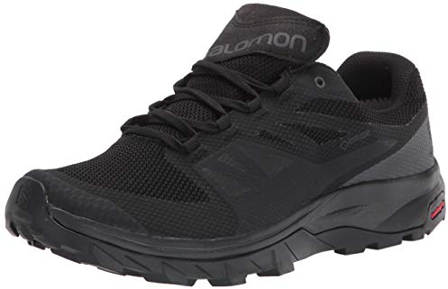 Salomon OUTline Gore-Tex Herren Wanderschuhe, Wasserdicht, Laufschuhähnlicher Komfort, Outdoor-Grip, Haltbarkeit, Schutz, Black, 41 1/3