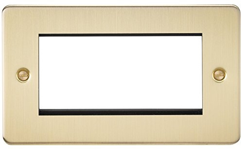 Flat Plate 4G modular faceplate - brushed brass
