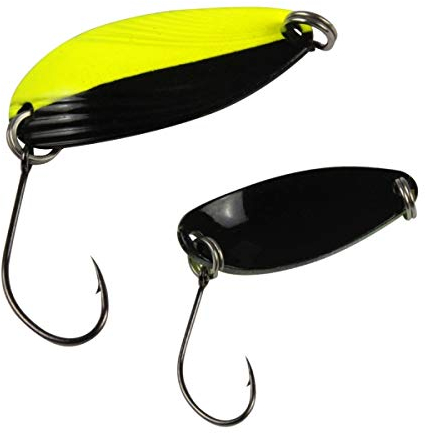 FTM Spoon Break 2,2g - Blinker zum Spinnfischen auf Forellen, Forellenblinker zum Forellenangeln am Forellensee, Spoonblinker, Farbe:gelb-schwarz/schwarz