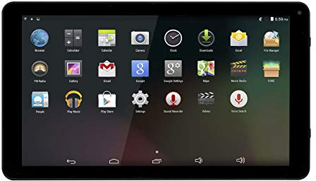 Denver Tablet-PC 'TAQ-10252' (4400 mAh Akku, 1GB RAM, Android 8.1), Schwarz
