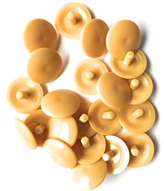 MK-Befestigungstechnik 50 Stück Stift Abdeckkappen 15/3,0 Schrauben beige StiftØ3,0mm AussenØ 15mm