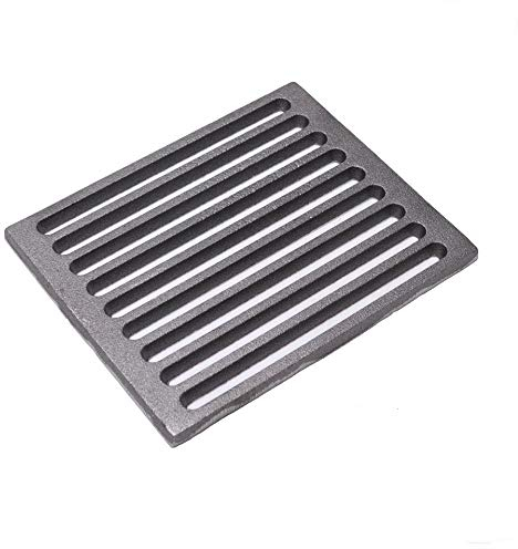 FONDERIA BONGIOVANNI | Griglia in Ghisa | Griglia per Camino | Stufa Pellet | Barbecue Fondello per Cenere | (cm 24x19x1)