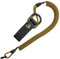 Ganzoo Spiral-Kabel Schlüsselanhänger elastisch mit Karabiner, Safety Lanyard mit Paracord-Mantel, Schlüsselband, Stretch Fang-Riemen, RSG Halterung für Polizei, Bundeswehr, Hausmeister, schwarz