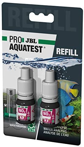 JBL Wassertest-Nachfüller, Für Süß-/Meerwasser-Aquarien und Teiche, ProAquaTest NO2 Nitrit Refill, 2 Stück (1er Pack)