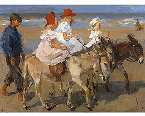 Artery8 Isaac Israels Eselritte am Strand Ungerahmter Leinwanddruck 30x40 cm