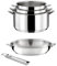 CUISINOX - Eclipse - Lots 5 pièces - Casseroles 16, 18 et 2 cm, Poêle 24 cm inox et poignée inox - Fond encapsulé - Compatible tous feux dont induction - Acier Inoxydable 18/1 - Finition miroir