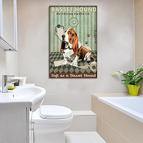 SIGNCHAT Basset Hound Funny Metal Sign 8 x 12