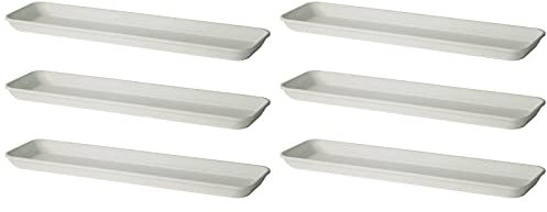 Euro3plast Artikel 1991 Inis Untersetzer 46,6 x 16,1 cm für Blumenkasten Inis 50 x 20 cm aus Kunststoff (6, Weiß)