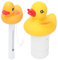 Fdit Thermomètre à Eau 2 Pièces et Flotteur de Chlore, Thermomètre de Piscine Flottant de Conception de Canard de Dessin Animé et Distributeur de Chlore