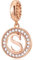 CHAWIN Initial S Letter Charms, Alphabet Rose Gold, Authentic 925 Sterling Silver Charms fit Pandora Charm Bracelets, Necklace, Circle Dangle Gift for Women, Girls, Sparkling Clear Stones