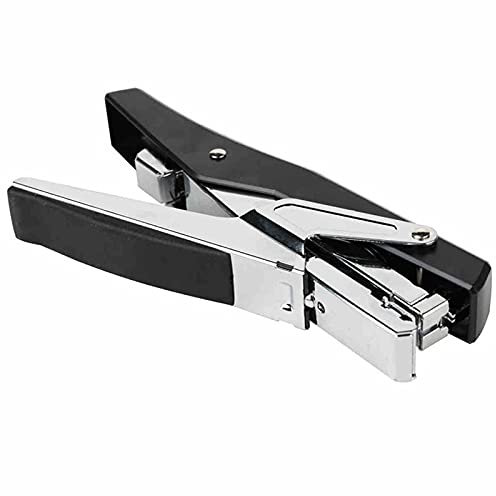 LUOSHUAI Tacker Zange Hefter Manuelles Metall mit Heftklammern Heften 20 Blätter Büroschule Schreibwaren Tacker BüRo (Color : Black)