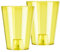 Tymar Orchideentopf Übertopf, 2er-Pack, transparent, Blumentopf, Blumenkübel für Orchidee, Pflanzentopf aus Kunststoff, Moderne, schlanke, Runde Form, STOOKPS001 (Gelb Transpartent, ø 12 cm)