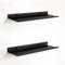 MILUKA Petite Etagere Murale Noir Flottante | Lot 2 Tablette Murale 35 cm Fixation Invisible | Etagere Salle de Bain, Salon, Cuisine, Chambre ou Etagere Bureau | Organisateur de Objets et Deco Murale