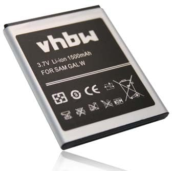vhbw Akku kompatibel mit Samsung Galaxy WiFi 3.2 YP-GS1CB, Wonder, Xcover GT-S5690 Handy Smartphone Telefon (1500mAh, 3,7V, Li-Ion)