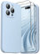 GOODVISH 3 in 1 Designed for iPhone 14 Pro Max 6.7 Liquid Silicone Case 2022, with 2 Pack Screen Protector, [Enhanced Camera 360° Full Protection] Shockproof Anti-Scratch Slim Phone Cover, Blue Grey