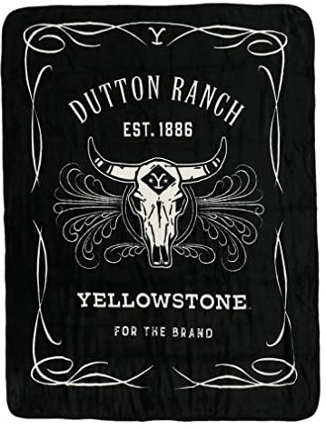 Northwest Yellowstone Silk Touch Überwurfdecke, 116,8 x 152,4 cm, Whiskey-Etikett