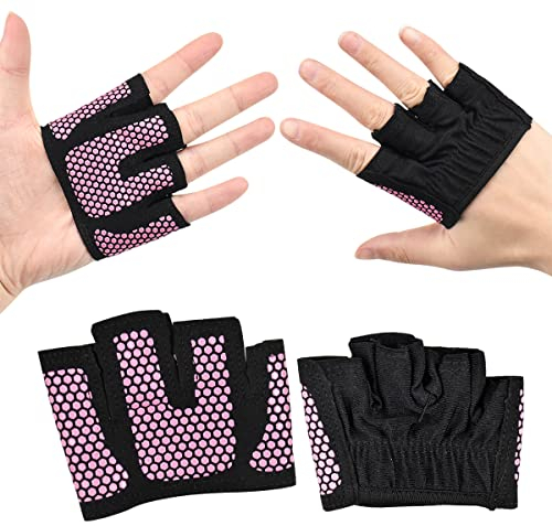 Guanti da Fitness Guantini da Palestra Antiscivolo Guanti a Quattro Dita per Ginnastica Artistica Guanti per Sollevamento Pesi Calisthenics Allenamento Protezioni Calli Mani per Uomo e Donna
