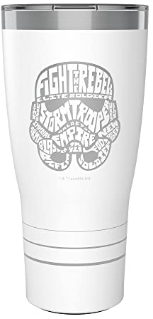 Tervis Star Wars Character Wordle Gravur Storm Trooper Triple Walled Isolierter Becher, 850 ml, Stormtrooper – Glacier White