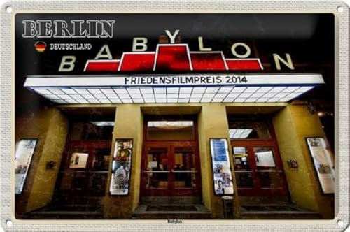 Blechschild 30 x 20 cm Berlin Deutschland Motiv: Kino Babylon - DekoNo7