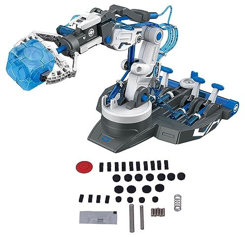 Brazo Robótico Hidráulico, Brazo Mecánico Hidráulico, Ventosa de Juguete, Abrazadera de Agarre, Regalo de Cumpleaños, Giratorio para el Hogar (101 Azul)