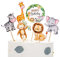 36 Stück Wild Tiere kuchendeko, Jungle Safari Tortenaufleger,Urwald Cupcake Topper Dschungel Tortendeko Kuchendeckel Muffin Deko Tortenaufsatz für Baby Kinder Junge Jungs Geburtstag Party Dekoration