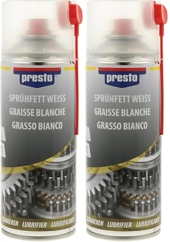 presto 306352 Aérosol graisse blanche 400 ml (Lot de 2)
