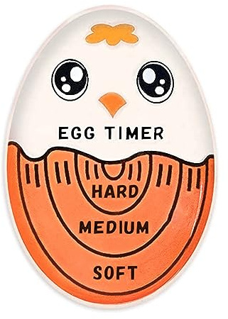 Egg Timer for Boiling Eggs Color Changing Cooking Egg Timer Changes Color When Done Soft Hard Boiled Egg Changing Egg Timer Thermometer Mini Indicator Timer Kitchen Gadgets Orange