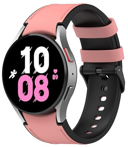 Intercella - Bracelet Smartwatch - Compatible avec Samsung Galaxy Watch 6/Watch 6 Classic - Rose, Silicone