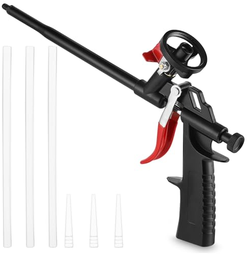 Zawaer Polyurethane non propre Pistolet Pour Mousse Expansive, Mousse Pistolable Professionnelle, Vitesse de sortie de Mousse réglable, Utilisé pour le remplissage, l’étanchéité