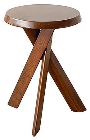 IMYOGI Exquisiter Vintage-Sofa-Beistelltisch aus Massivholz, Kleiner Wohnzimmer-Couchtisch im skandinavischen Wabi-Sabi-Stil, japanischer Nachttisch/Rundhocker-Regal/Ecktisch (Farbe: A)