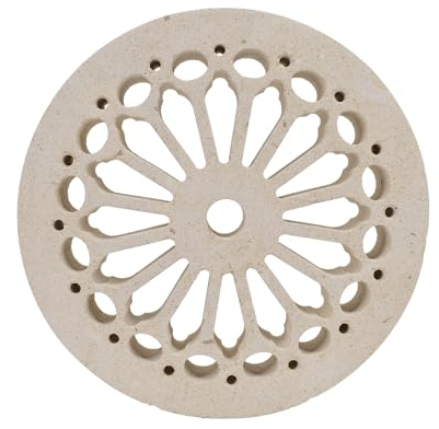 Griglia di aerazione e ventilazione in Pietra Leccese per tubo ø 100mm 120mm 150mm uso interno esterno con rete alluminio anti insetti e trattamento idrorepellente TUTTE LE MISURE GRPL026 MONTEDURO