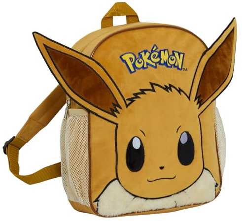 Pokemon Rucksack Eevee Tasche 3D Plüsch Kinder Charakter Schulrucksack Lunch-Buch-Tasche