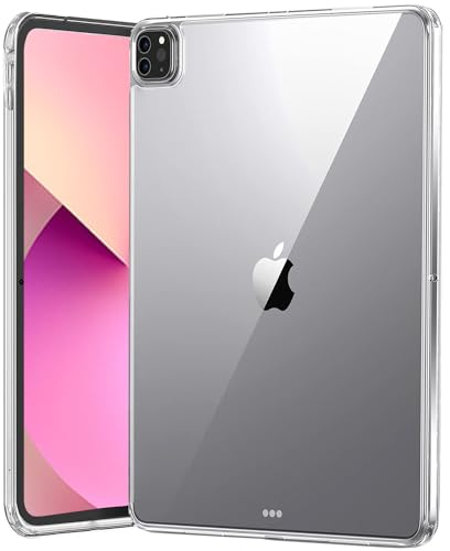 Aspack Custodia Trasparente per iPad PRO 12.9'', Supporta la Ricarica di Apple Pencil Custodia Protettiva Sottile e Leggera in Morbido Silicone TPU per Assorbimento degli Urti per iPad PRO 12.9 2018