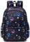 Treer Groß Rucksack Kinder, 3D Universum Schulrucksack für Kinder 17L Kinderrucksack Mädchen Jungen Kindergartenrucksack Schulranzen für 1-9 Klasse (Schwarzer Planet,40x32x13cm)